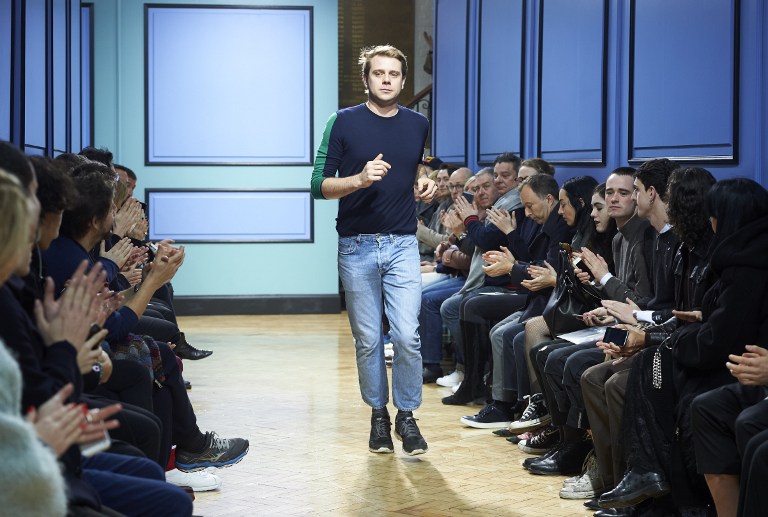 JW Anderson at his autumn/winter 2017 show during London Fashion Week (Photo by Niklas Halle'n / AFP)